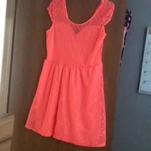 Neon pink/orange dress!